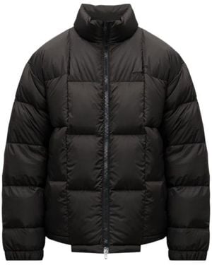 Vetements Logo Embroidered Zip-Up Padded Jacket - Black