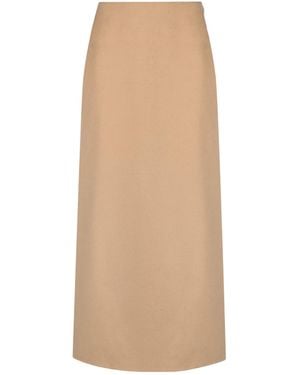 By Malene Birger High Waist Midi Skirt - Natural