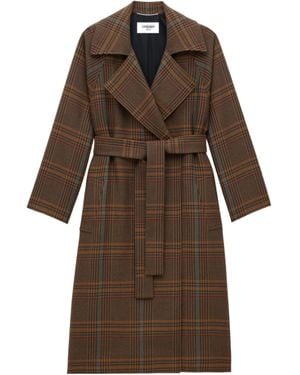 Saint Laurent Long-Sleeved Coat - Brown