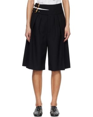 Chloé Double Waistband Shorts - Black