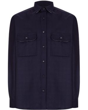 Brioni Long-Sleeved Shirt - Blue