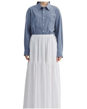 DUNST Check-Pattern Shirt - Blue