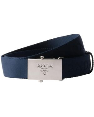 Prada Cotton Tape Belt - Blue