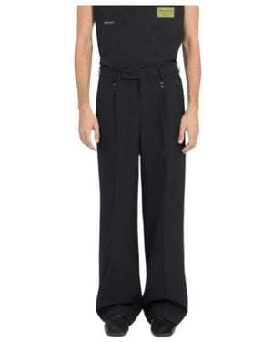 MM6 by Maison Margiela Pleated Tailored Trousers - Black