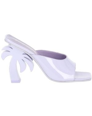 Palm Angels Palm Heel Mules - White