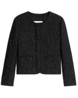 Celine Chelsea Jacket With Sequins - Black