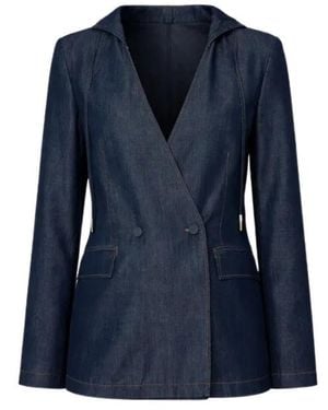 Twinset Chambray Blazer - Blue