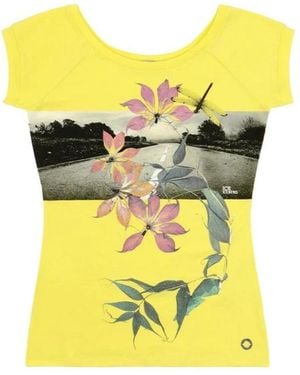Iceberg Printed T-Shirt With Round Neck - Yellow