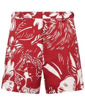 DSquared² Floral-Print Shorts - Red