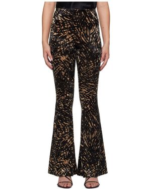 Nanushka Abstract-Print Flared Trousers - Black
