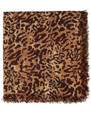Isabel Marant Leopard-Print Wool And Cashmere-Blend Scarf - Brown