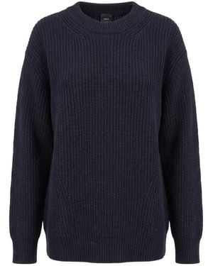 Pinko Ribbed-Knit Sweater - Blue
