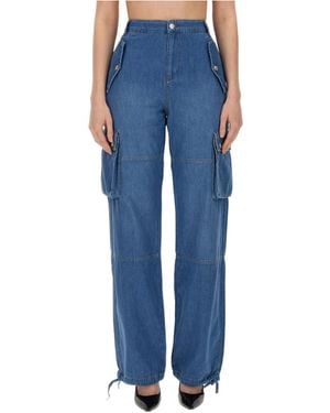 Moschino Belt-Strap Jeans - Blue