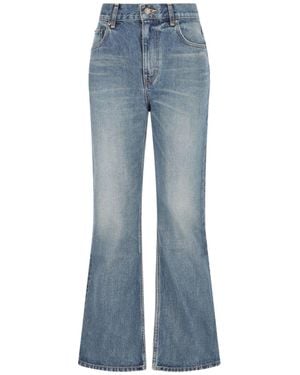 Celine Waistband Denim Trousers - Blue