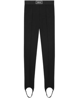 Versace 90S Vintage Logo High-Waist Leggings - Black