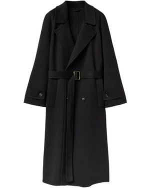 Loro Piana Double-Breasted Coat - Black