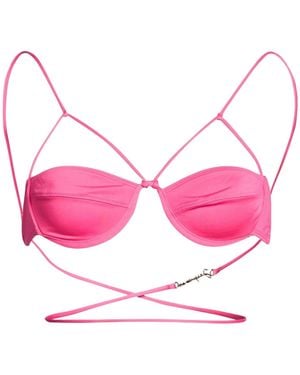 Jacquemus Simple Strapless Bikini Top - Pink
