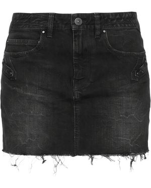 Balenciaga Denim Pleated Skirt - Black