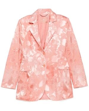 Ermanno Scervino Floral-Jacquard Blazer - Pink