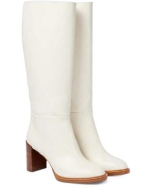 Gabriela Hearst Bocca Leather Knee-High Boots - White