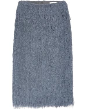 Dries Van Noten Fringed Midi Skirt - Blue