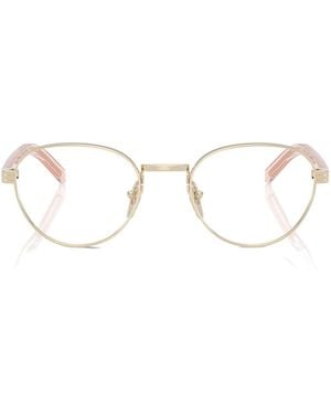 Prada Eyewear Round Frame Glasses - White