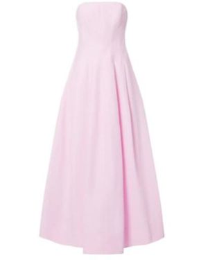 Jonathan Simkhai Avril Cotton-Blend Bustier Gown - Pink