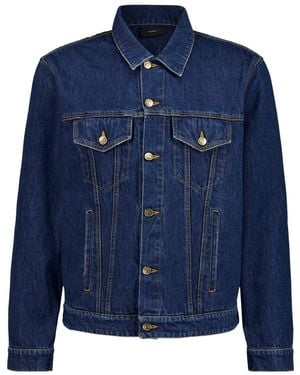 Alanui Hawaii Embroidered Denim Jacket - Blue