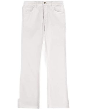 Fay Logo Patch 5-Pocket Trousers - White