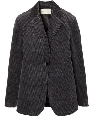 Tory Burch Notched-Lapels Corduroy Blazer - Black