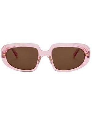 Loewe Mini Anagram Steps Rectangular Sunglasses - Brown