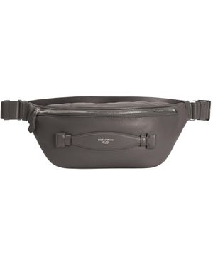 Dolce & Gabbana Leather Belt Bag - Gray