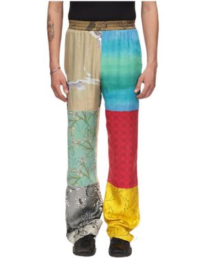 Marine Serre Elastic Waist Casual Trousers - Green