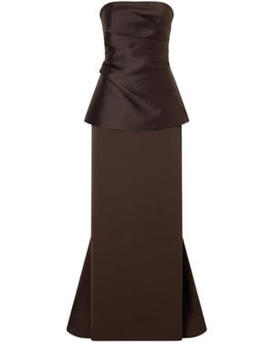 Solace London Satin Dress - Brown