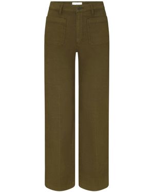 FRAME High-Waisted Flared Jeans - Green