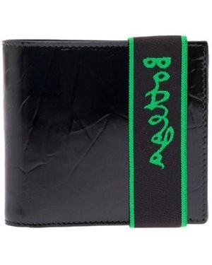 Bottega Veneta Embroidered Logo Folded Wallet - Green
