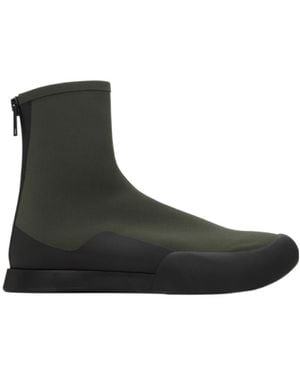 The Row Back Zipper Ankle Boots - Black