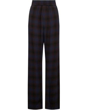 Dries Van Noten Checked Straight-Leg Trousers - Black