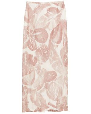 Alysi Printed Silk Skirt - Pink