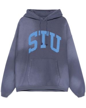 Stussy Stüssy Stu Relaxed Drawstring Hoodie - Blue