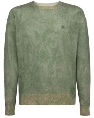 Etro Wool Crew Neck Jumper - Green