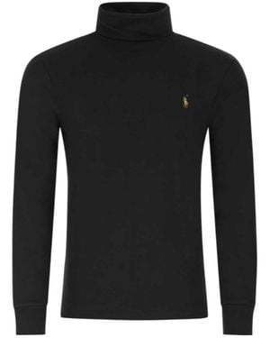 Polo Ralph Lauren Logo Embroidered Turtleneck Jumper - Grey