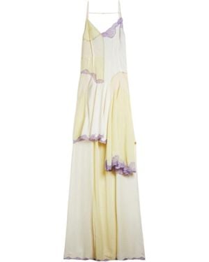 Sportmax Max Mara Lace Detail Strapped Layered Dress - White