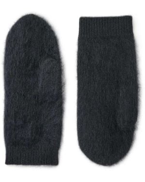 Lisa Yang Brushed-Cashmere Mittens - Blue