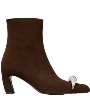 Tory Burch Pierced Heeled Ankle Boots - Brown