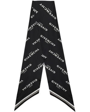 Givenchy Printed Silk Scarf - Black