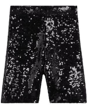 Celine Embroidered Cycling Shorts - Black