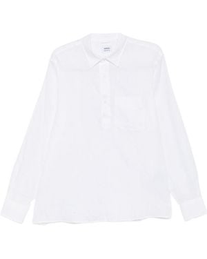Aspesi Half-Button Long-Sleeved Shirt - White