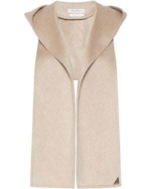Max Mara Cashmere Hooded Scarf - Natural