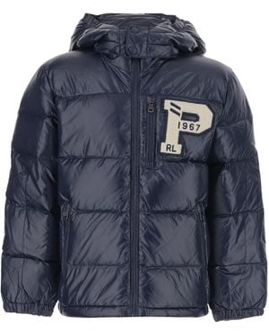 Polo Ralph Lauren Padded Logo-Patch Jacket - Blue